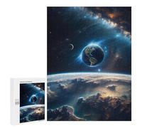 500 PCS Jigsaws Adults Puzzles Planet Earth from Space Jigsaw for Adults Toy Wall Decor Perfect Decoration for Is Ideal As A Gift 500 PCS
