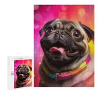 500 PCS Jigsaws Adults Puzzles Pug Fiesta Adult Puzzles Relaxing Games Precision Cutting Unique Gifts for Birthday And Christmas 500 PCS
