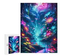 500 PCS Jigsaws Adults Puzzles Radiant Rainforest Jigsaw for Adults Hands-on Game Precision Cutting Parent-child Interaction 500 PCS