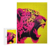 500 PCS Jigsaws Adults Puzzles Red And Yellow Jaguar Jigsaws for Adults Toy Wall Decor Home Decoration for Is Ideal As A Gift 500 PCS