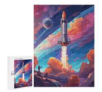 500 PCS Jigsaws Adults Puzzles Rocket Space Explore Jigsaws for Adults Hands-on Game Wall Decoration Birthday And Unique Gifts 500 PCS