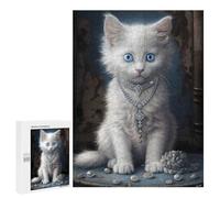 500 PCS Jigsaws Adults Puzzles Royal Kitten Portrait Jigsaw for Adults Hands-on Game Precision Cutting Parent-child Interaction 500 PCS