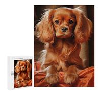 500 PCS Jigsaws Adults Puzzles Ruby Cavalier King Charles Spaniel Jigsaw for Adults Hands-on Game Precision Cutting Parent-child Interaction 500 PCS