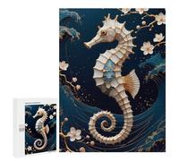 500 PCS Jigsaws Adults Puzzles Seahorse Kintsugi Art Adult Puzzles Relaxing Games Precision Cutting Unique Gifts for Birthday And Christmas 500 PCS