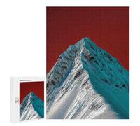 500 PCS Jigsaws Adults Puzzles Snowy Mountain Peak with Red Sky Jigsaw Puzzle Family Game Analysis And Logic Parent-child Interaction 500 PCS