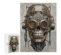 500 PCS Jigsaws Adults Puzzles Steampunk Cogs Skull Gear Adult Puzzles Relaxing Games Precision Cutting Unique Gifts for Birthday And Christmas 500 PCS