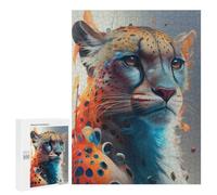 500 PCS Jigsaws Adults Puzzles The Brave Cheetah Jigsaw for Adults Hands-on Game Precision Cutting Parent-child Interaction 500 PCS