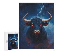 500 PCS Jigsaws Adults Puzzles Thunderous Bull Jigsaw for Adults Hands-on Game Precision Cutting Parent-child Interaction 500 PCS