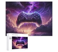 500 PCS Jigsaws Adults Puzzles Thunderstorm Gaming Controller -3 Jigsaws for Adults Family Games Presents for Women for Is Ideal As A Gift 500 PCS
