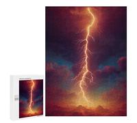 500 PCS Jigsaws Adults Puzzles Thunderstorm with Lightning Strike Adult Puzzles Relaxing Games Precision Cutting Unique Gifts for Birthday And Christmas 500 PCS