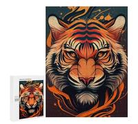 500 PCS Jigsaws Adults Puzzles Tiger Animal Head Cartoon Jigsaw for Adults Toy Wall Decor Perfect Decoration for Is Ideal As A Gift 500 PCS