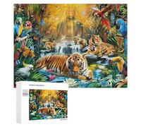 500 PCS Jigsaws Adults Puzzles Tropical Jungle Paradise Jigsaws for Adults Relaxing Games Difficult Challenge Difficult And Challenge 500 PCS