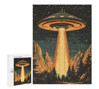 500 PCS Jigsaws Adults Puzzles UFO Over Forest Jigsaw for Adults Relax Games Birthday Present Birthday And Unique Gifts 500 PCS