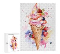 500 PCS Jigsaws Adults Puzzles Watercolor Ice Cream Jigsaw for Adults Relax Games Birthday Present Birthday And Unique Gifts 500 PCS