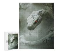 500 PCS Jigsaws Adults Puzzles White Cobra Monster Adult Puzzles Relaxing Games Precision Cutting Unique Gifts for Birthday And Christmas 500 PCS
