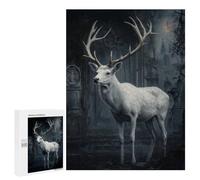 500 PCS Jigsaws Adults Puzzles White Stag in Ruins Adult Puzzles Relaxing Games Precision Cutting Unique Gifts for Birthday And Christmas 500 PCS