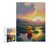 500 PCS Jigsaws Adults Puzzles Yellow Rubber Duck Nature Jigsaw for Adults Hands-on Game Precision Cutting Parent-child Interaction 500 PCS
