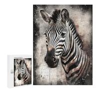 500 PCS Jigsaws Adults Puzzles Zebra Ink Art Jigsaw for Adults Hands-on Game Precision Cutting Parent-child Interaction 500 PCS