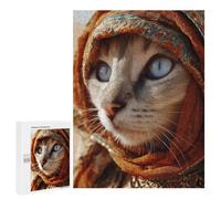 500 PCS Jigsaws Exotic Cat in Desert Attire Jigsaws for Adults Puzzle Hand Speed Race Help The Brain Exercise Beautiful Design Game 500 PCS