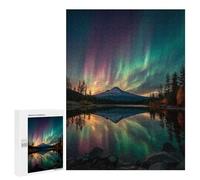 500 PCS Jigsaws for Adults Aurora Borealis Reflections Adult Jigsaw Puzzles Stress Reliever Difficult And Challenge Family Fun & Game Night 500 PCS