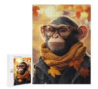 500 PCS Jigsaws for Adults Autumn Monkey Fashion Adult Jigsaw Puzzles Stress Reliever Difficult And Challenge Family Fun & Game Night 500 PCS