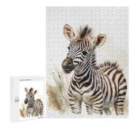 500 PCS Jigsaws for Adults Baby Zebra Watercolor Puzzles for Adults Toy Wall Decor Improve Memory Gifts for Friends And Family 500 PCS