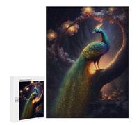 500 PCS Jigsaws for Adults Beautiful Peacock Glow Puzzles for Adults Toy Wall Decor Improve Memory Gifts for Friends And Family 500 PCS