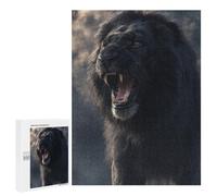 500 PCS Jigsaws for Adults Black Lion Roar Sound Effect Jigsaw for Teenagers Improve Memory Every Piece Is Unique - Toys Educational Games 500 PCS