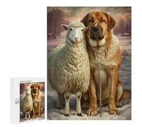 500 PCS Jigsaws for Adults Canine Sheep Friendship Winter Scene Puzzle For Teenagers Precision Cutting Parent-child Interaction Stress Reduction Gifts 500 PCS