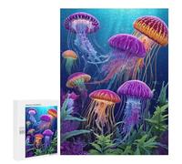 500 PCS Jigsaws for Adults Colorful Jellyfish Dance Puzzle For Teenagers Precision Cutting Parent-child Interaction Stress Reduction Gifts 500 PCS