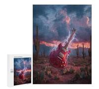 500 PCS Jigsaws for Adults Electric Guitar in Desert Storm Puzzle For Teenagers Precision Cutting Parent-child Interaction Stress Reduction Gifts 500 PCS