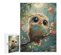 500 PCS Jigsaws for Adults Enchanted Forest Owl -1 Adult Jigsaw Puzzles Stress Reliever Difficult And Challenge Family Fun & Game Night 500 PCS