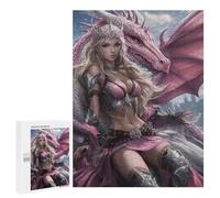 500 PCS Jigsaws for Adults Fantasy Dragon Warrior Artwork Adult Jigsaw Puzzles Stress Reliever Difficult And Challenge Family Fun & Game Night 500 PCS