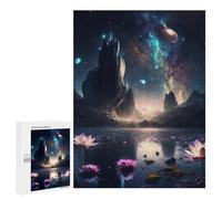 500 PCS Jigsaws for Adults Fantasy Galaxy Lotus Pond Jigsaw for Teenagers Improve Memory Every Piece Is Unique - Toys Educational Games 500 PCS