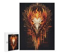 500 PCS Jigsaws for Adults Flame Phoenix Skull Coding Adult Jigsaw Puzzle Anti-Stress Toys But Fun And Humorous Gifts for Friends And Family 500 PCS