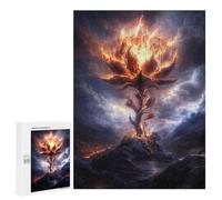 500 PCS Jigsaws for Adults Flaming Tree of Life Adult Jigsaw Puzzles Stress Reliever Difficult And Challenge Family Fun & Game Night 500 PCS