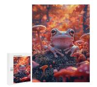 500 PCS Jigsaws for Adults Frog in Autumn Forest Jigsaw for Teenagers Improve Memory Every Piece Is Unique - Toys Educational Games 500 PCS