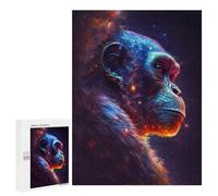 500 PCS Jigsaws for Adults Galactic Chimpanzee Portrait Jigsaw for Teenagers Improve Memory Every Piece Is Unique - Toys Educational Games 500 PCS