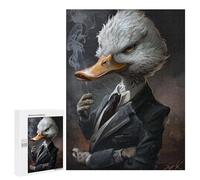 500 PCS Jigsaws for Adults Gentleman Duck Smoking Cigar Adult Jigsaw Puzzles Stress Reliever Difficult And Challenge Family Fun & Game Night 500 PCS