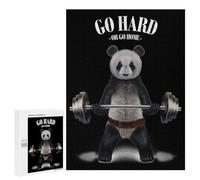 500 PCS Jigsaws for Adults Giant Panda Weightlifting Puzzles for Adults Toy Wall Decor Improve Memory Gifts for Friends And Family 500 PCS