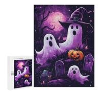 500 PCS Jigsaws for Adults Halloween Ghosts And Pumpkins-1 Adult Jigsaw Puzzles Stress Reliever Difficult And Challenge Family Fun & Game Night 500 PCS