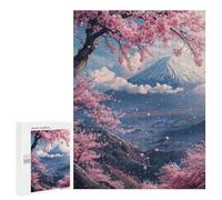 500 PCS Jigsaws for Adults Japan Mount Fuji Sakura V2 Adult Jigsaw Puzzle Anti-Stress Toys But Fun And Humorous Gifts for Friends And Family 500 PCS