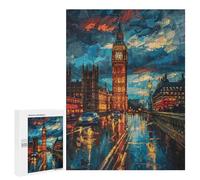 500 PCS Jigsaws for Adults London Night Lights Reflections Adult Jigsaw Puzzles Stress Reliever Difficult And Challenge Family Fun & Game Night 500 PCS