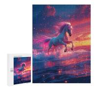 500 PCS Jigsaws for Adults Magical Unicorn Sunset Adult Jigsaw Puzzles Stress Reliever Difficult And Challenge Family Fun & Game Night 500 PCS