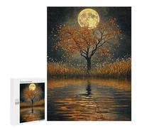 500 PCS Jigsaws for Adults Moonlit Autumn Reflections Adult Jigsaw Puzzles Stress Reliever Difficult And Challenge Family Fun & Game Night 500 PCS