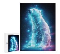 500 PCS Jigsaws for Adults Neon Polar Bear Nebulae Puzzles for Adults Toy Wall Decor Improve Memory Gifts for Friends And Family 500 PCS