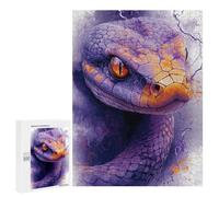 500 PCS Jigsaws for Adults Purple Snake Art Print Puzzle For Teenagers Precision Cutting Parent-child Interaction Stress Reduction Gifts 500 PCS