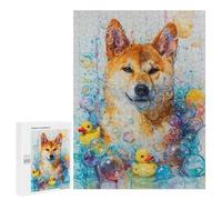500 PCS Jigsaws for Adults Puzzle A Akita Dog Jigsaws for Adults Fun Games Stress Reliever Challenging To Complete 500 PCS