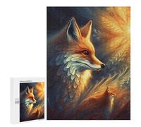 500 PCS Jigsaws for Adults Puzzle Abstract Fox And Cub Puzzles for Teenagerss Birthday Present Help The Brain Exercise Challenging Game Gifts 500 PCS