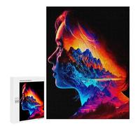 500 PCS Jigsaws for Adults Puzzle Abstract Mountain Profile Artwork Jigsaw Puzzle Hands-on Game But Fun And Humorous Birthday Present, Gifts, 500 PCS